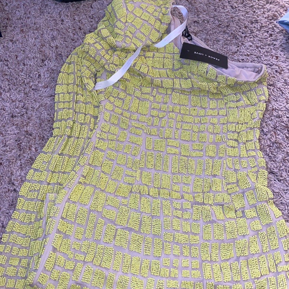 Misguided peace + love embellished dress